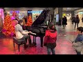 Public Piano Party with Apache 207, Jack Sparrow and 3 little Girls