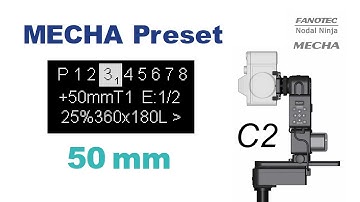 MECHA C2 Preset for 50mm Focal Length, Panorama 360x180, 25% Overlap – 2D