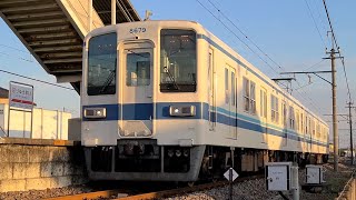 東武8000系 8579F ﾜﾝﾏﾝ赤城行き 827E 竜舞到着 発車