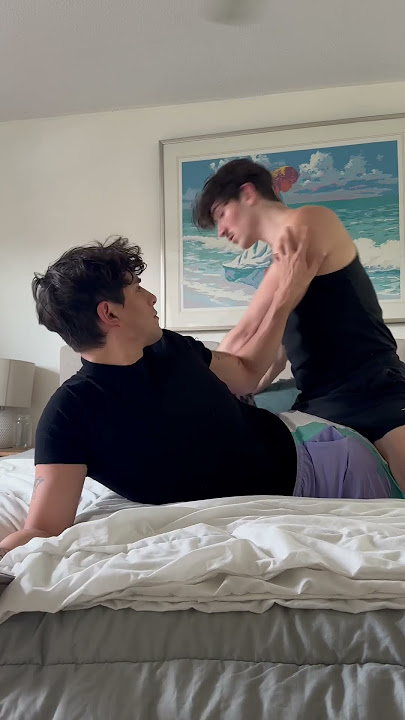 giving my bf a good massage 🥊😳 #shorts | dion and sebb #sebasdion #boys #couple