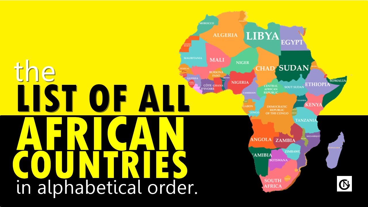 Alphabetical List Of African Countries