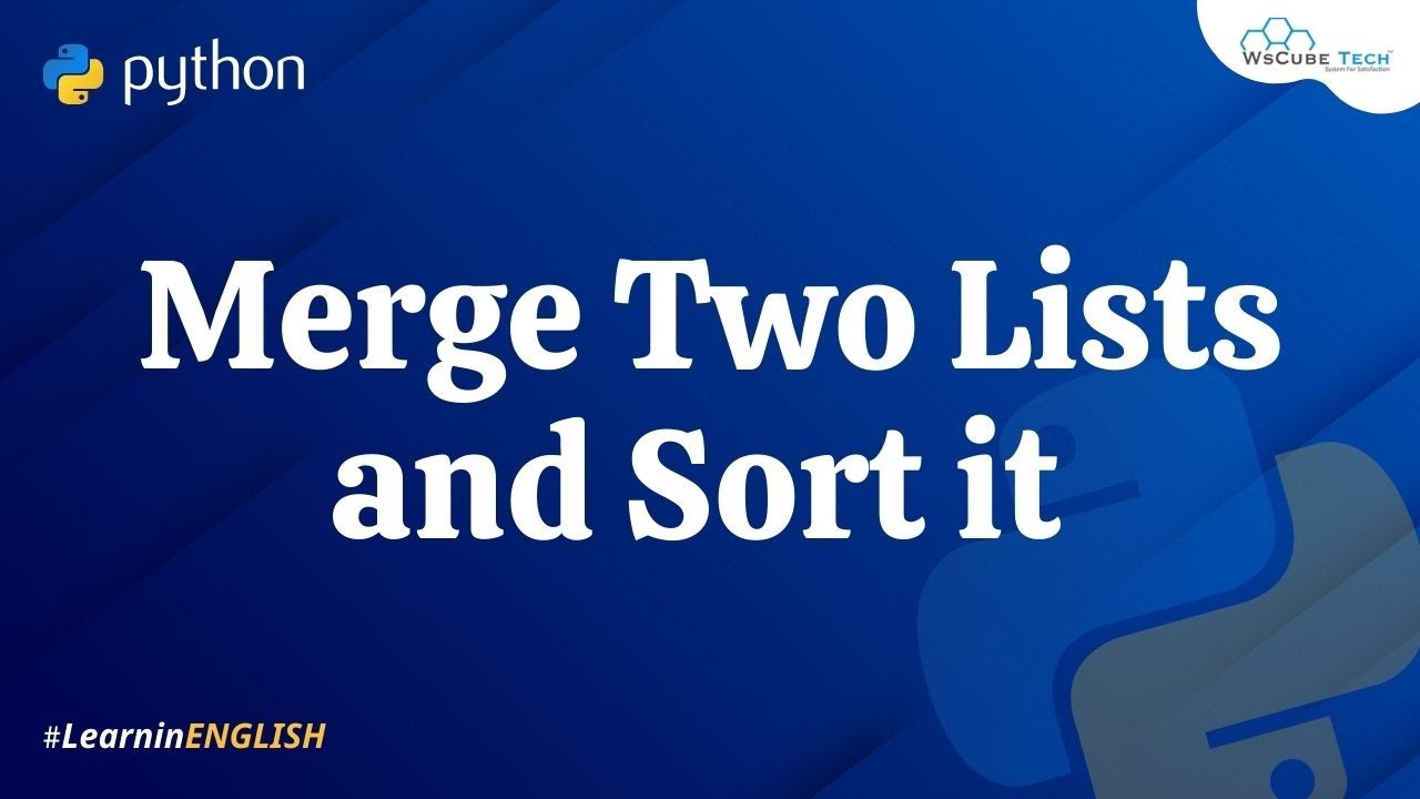 Merge lists list. Merge Python.