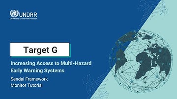 Target G: Increasing Access to Multi-Hazard Early Warning Systems | UNDRR