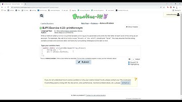 Exercise 4.22 (printAcronym) Java Tutorial || Practice-It