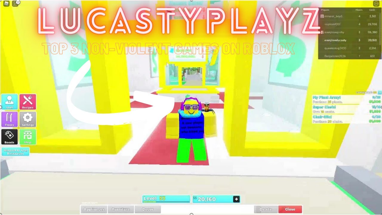 Top 3 Non Violent Games On Roblox YouTube