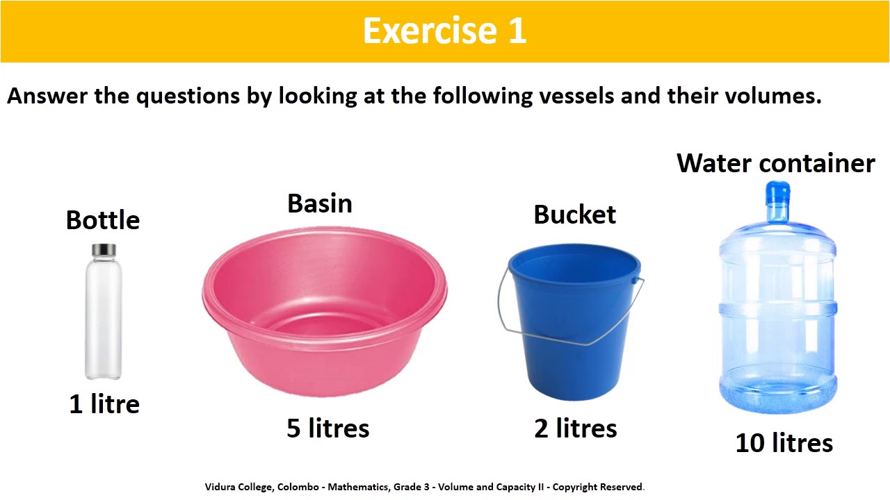 Grade 3, Mathematics Volume And Capacity II YouTube