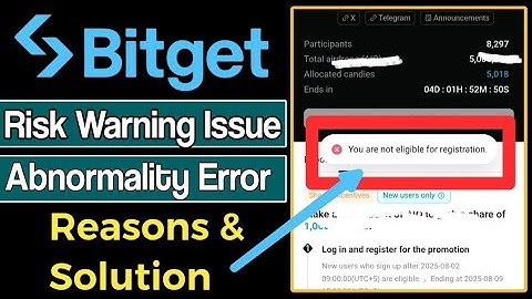 Bitget Account Risk Warning Issue error || Reasons & Solution || How to Resolve?