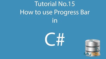 C# Tutorial 15: How to use progress bar in c#