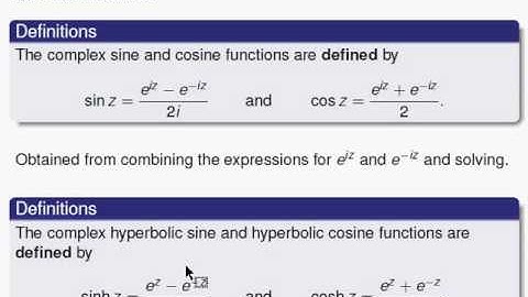Complex Trigonometric Functions: An Introductory Example