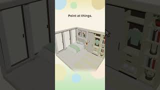 Learn English words by pointing at things — bedroom vocabulary in 3D