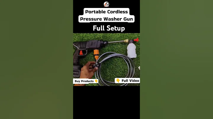 Portable Cordless Pressure Washer Gun Setup | Pressure Washer Gun car bike #shorts #trending