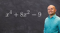 Factoring a polynomial to the fourth power using factoring to second power