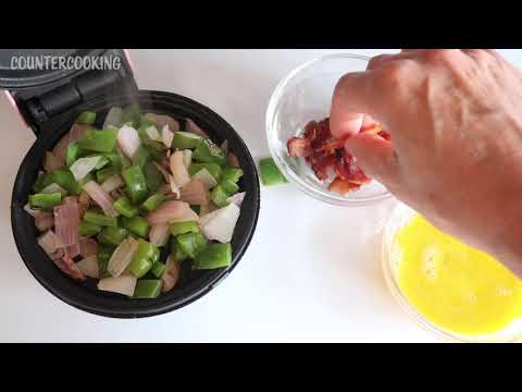 Dash Mini Griddle Recipe: Veggie and Bacon Omelette 