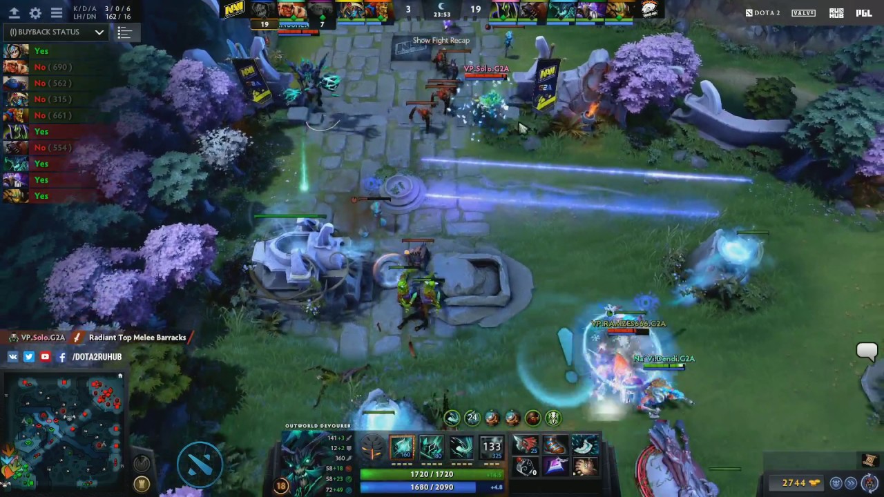 Virtus.pro G2A сносят верхнюю сторону.