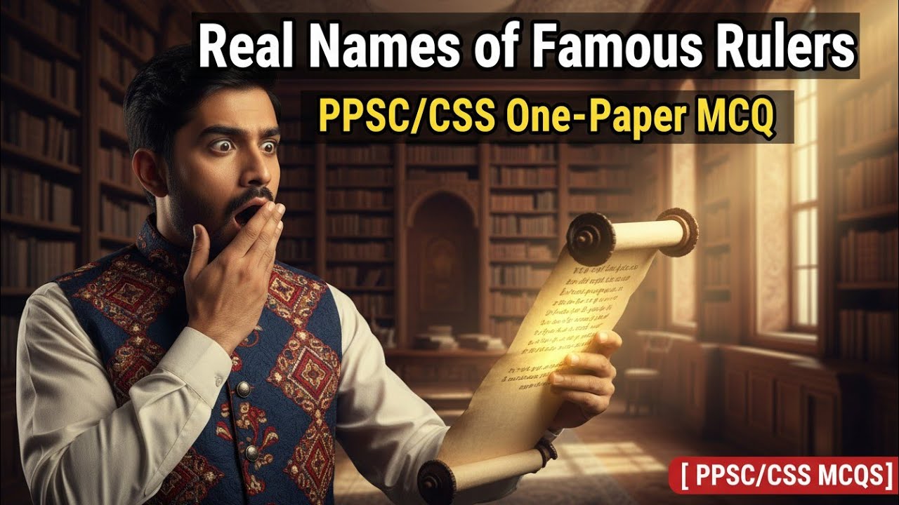 Real Names of Famous Rulers – PPSC/CSS Exam Guide