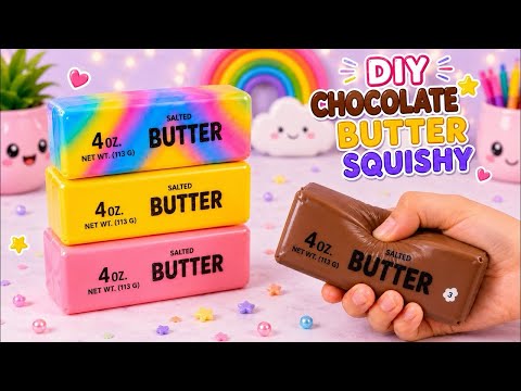 How to Make Viral Chocolate Butter Squishy / Paper craft / Easy craft ideas / art and craft