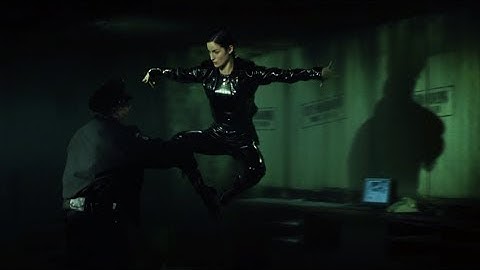 Trinity runs from Agents - The Matrix Movie Clip HD