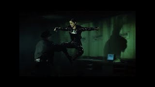Trinity runs from Agents - The Matrix Movie Clip HD Profile