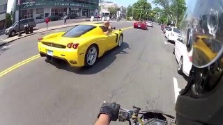 Ferrari Enzo driving on street GoPro Hero 2 1080p HD