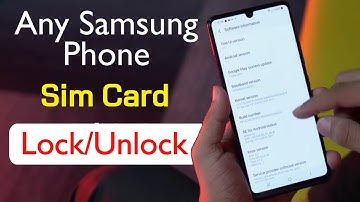 How to Lock Sim Card in Any Samsung Phone | Samsung Device Any Sim Card Puk Lock Settings