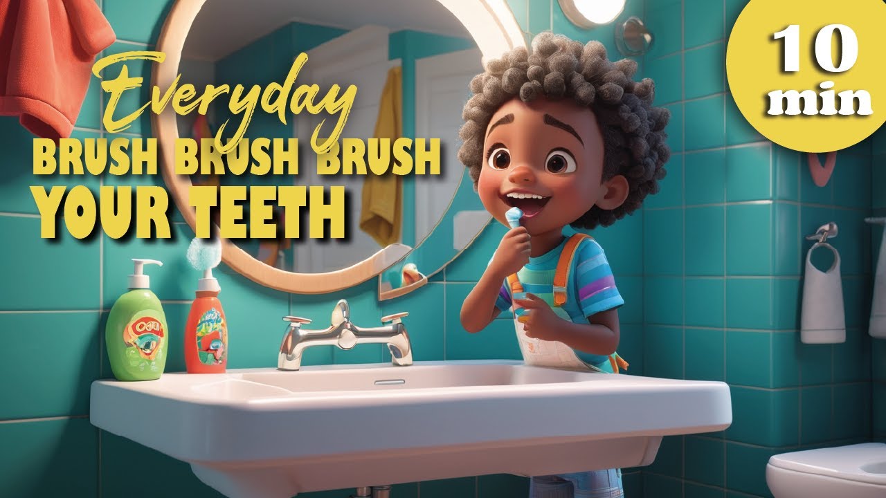 BRUSH BRUSH BRUSH YOUR TEETH || MORNING AND NIGHT ROUTINE SONG - YouTube