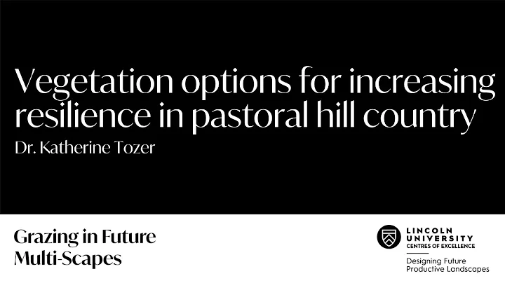 Katherine Tozer | Vegetation options for increasin...