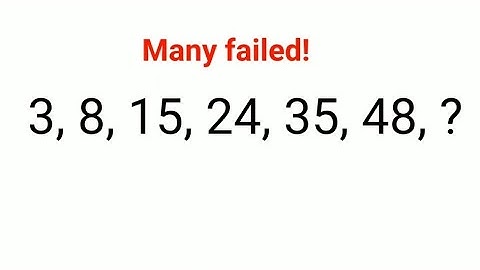 3, 8, 15, 24, 35, 48, ? Many failed to solve this! Can you?