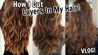 How To Cut Layers In Your Hair at Home VLOG!│DIY Long Layers Hair Cutting Talk Through