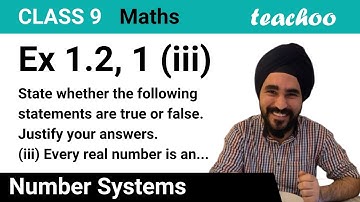 Ex 1.2, 1 (iii) - True or False: Every real number is an irrational - Teachoo