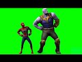 spiderman and thanos dancing in green screen