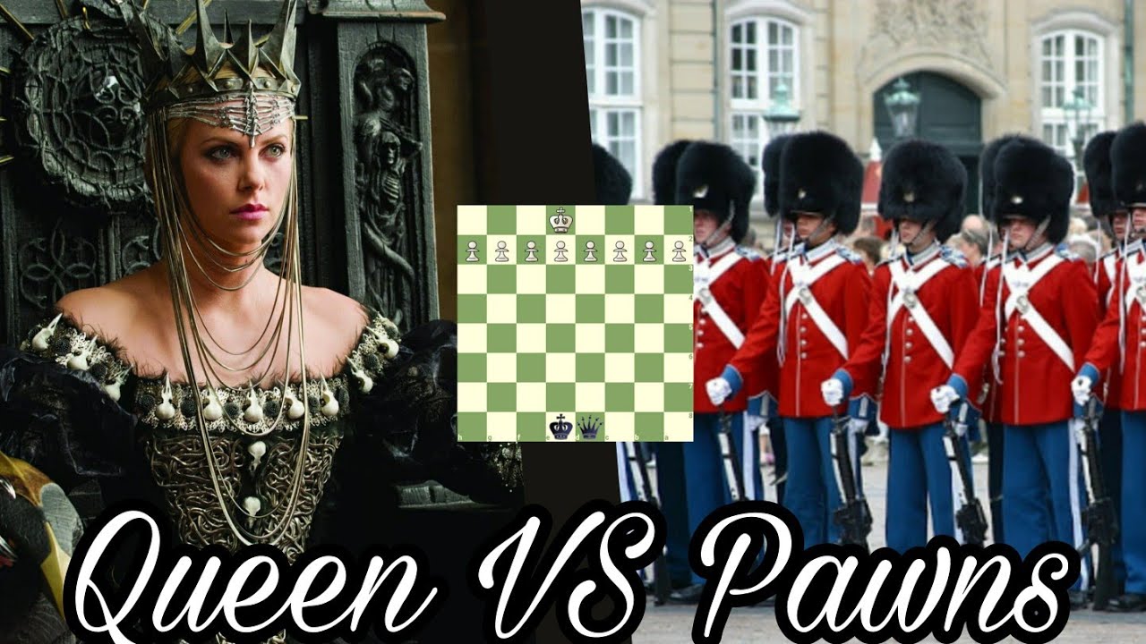 Queen vs 8 Pawns
