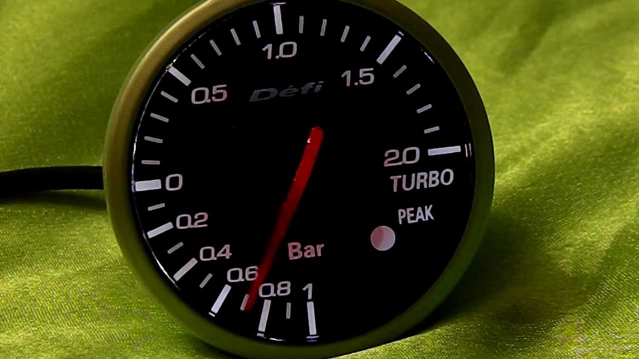 Defi BF. Boost Gauge. Blue BackLight. YouTube