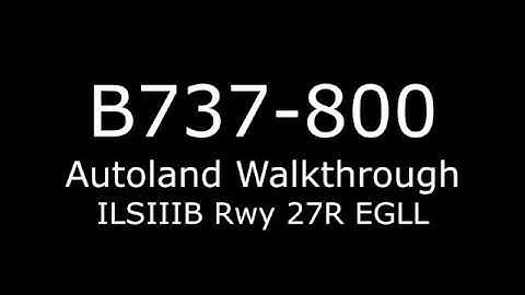 ATPL Training - Autoland Walk through