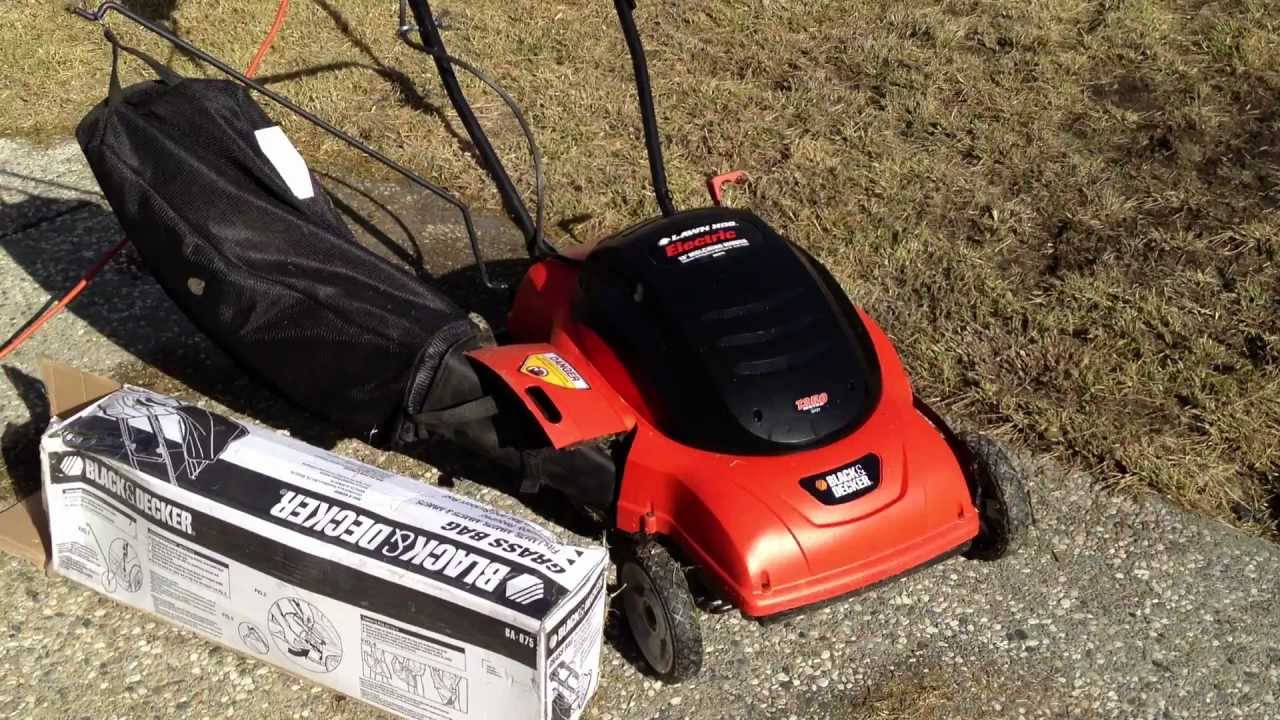 black and decker electric lawn mower