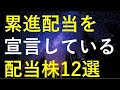 【減配リスクなし!!】累進配当を宣言している12銘柄を徹底検証
