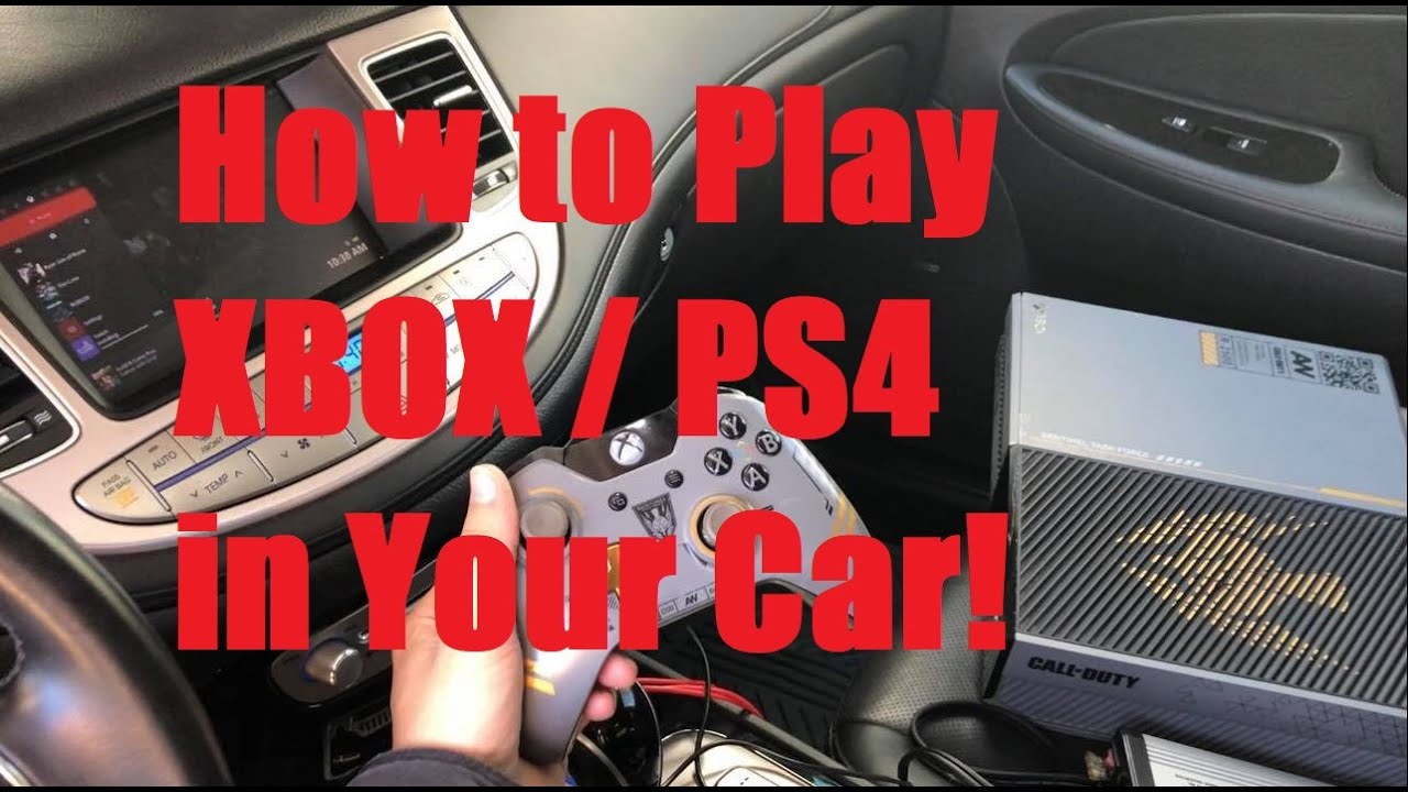 play ps4 in car