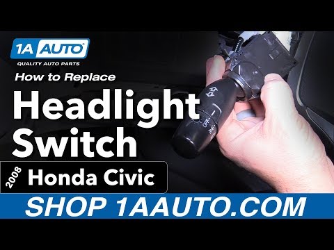 How To Replace Install Headlight Switch 2008 Honda Civic