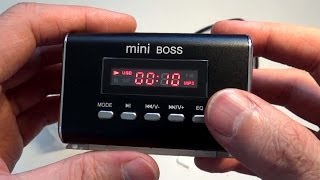 Мини колонка Mini Boss с mp3 плеером и FM радио