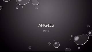 Key Features of Angles