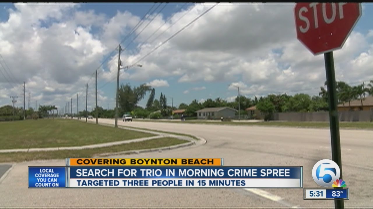 Search for trio in morning crime spree - YouTube