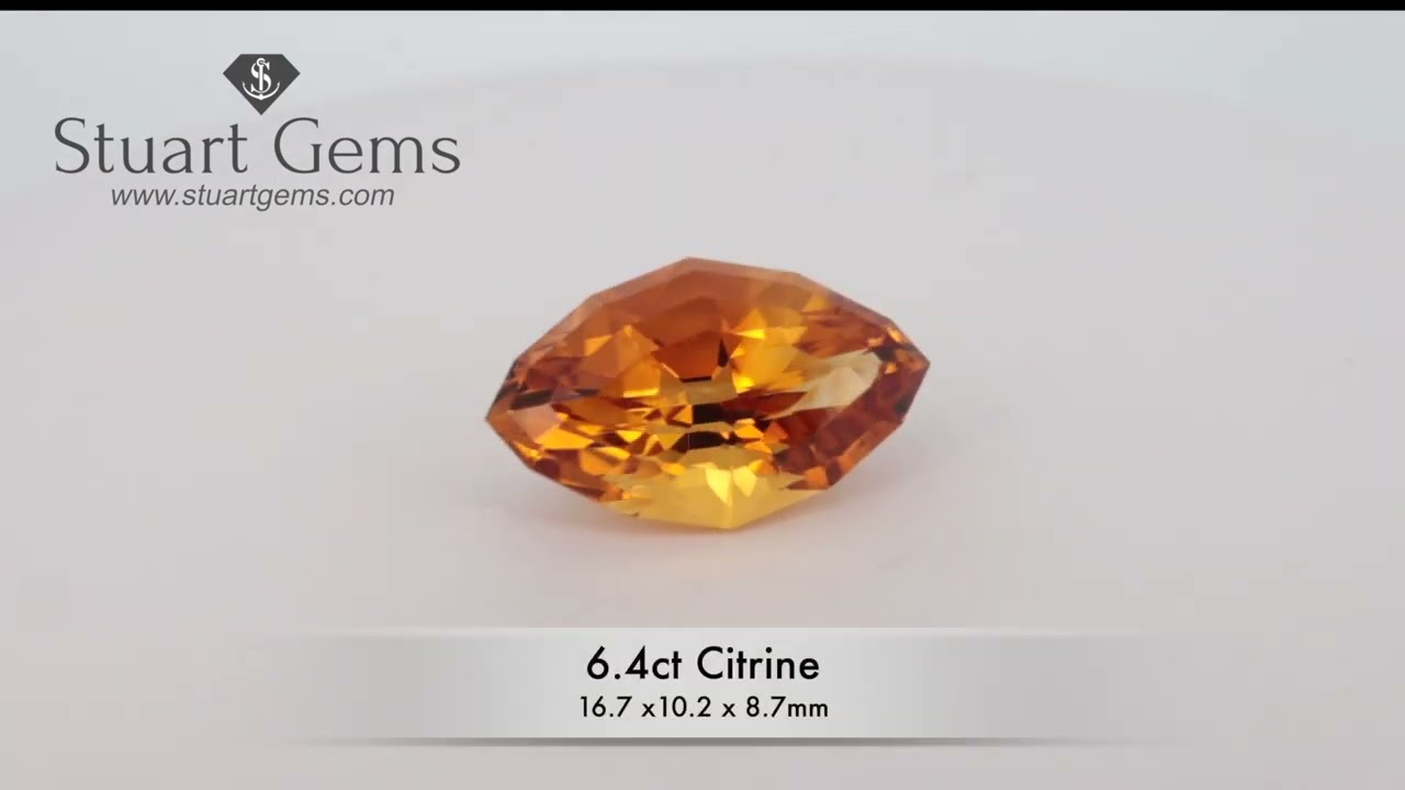 6.4ct Citrine / Marquise Cut :The Ultimate Sparkle