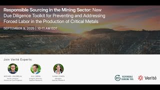 Webinar: Responsible Sourcing in the Mining Sector