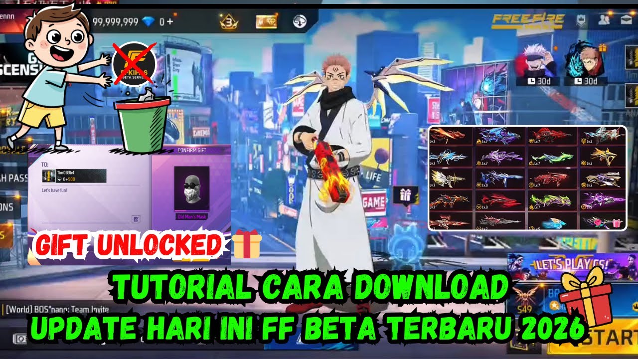 CARA DOWNLOAD FF KIPAS ORI 2026 VIP GRATIS!! FF BETA 2026 LINK MEDIAFIRE SEMUA HP