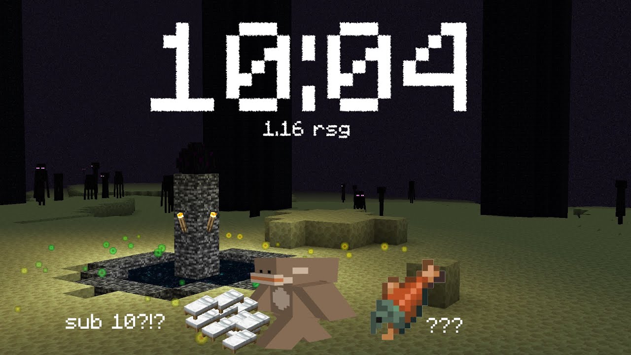 minecraft 1.16 any% glitchless random seed speedrun in 10m04s !!! - YouTube