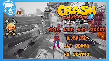 Hook, Line, And Sinker (N.Verted) - Full Walkthrough - No Deaths - All Gems - Crash Bandicoot 4 [4k]