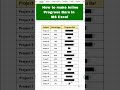 🔥How to Make Inline Progress Bars in Excel 🚀📈