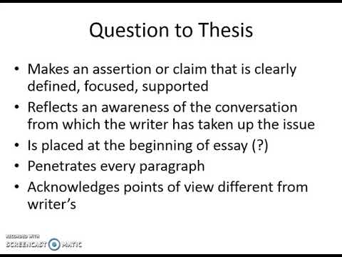 5 types of thesis statements