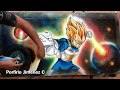 Vegeta Dragón ball super spray paint art