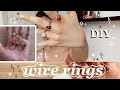 cómo hacer anillos con alambre | wire rings | tutorial fácil