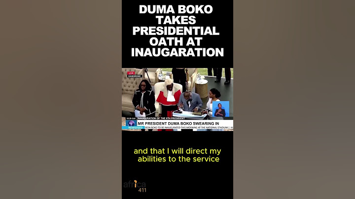 Duma Boko Takes Presidential Oath at Inauguration